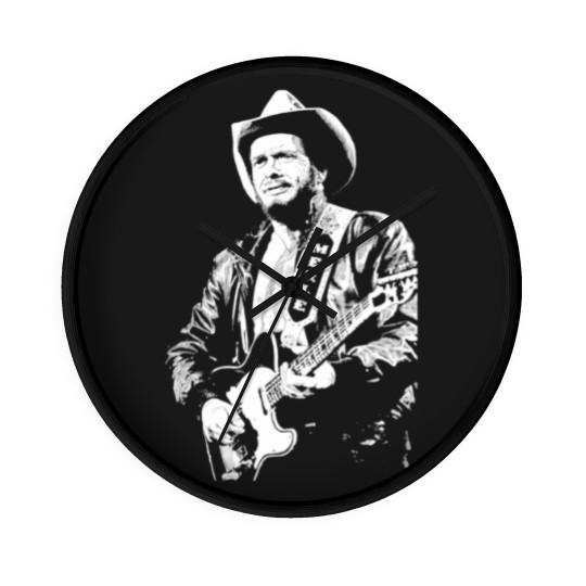 Discover Merle Haggard Merle Haggard  Music Wall Clocks