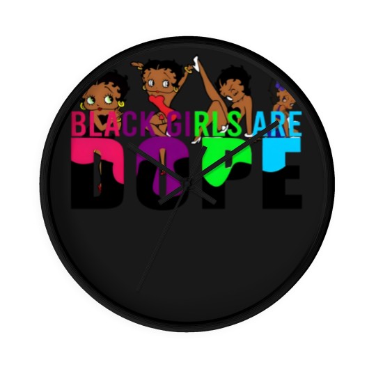Discover Betty Boop Black Girls Are Dope Vintage Wall Clocks, Animation Wall Clocks, Betty Boop Wall Clocks