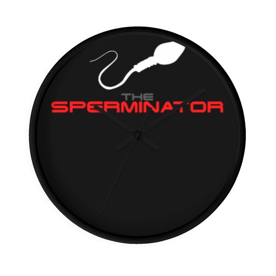 Discover The Sperminator funny Wall Clocks