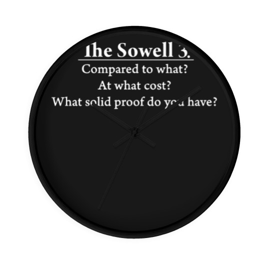 Discover The Sowell 3 (white text)  Quotees Wall Clocks