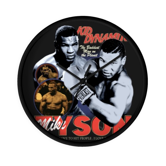 Discover Mike Tyson Vintage Kid Dynamite Bootleg Style Wall Clocks