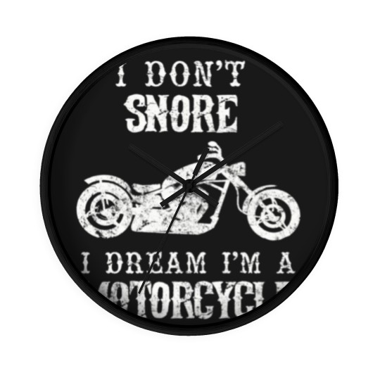 Discover I Don't Snore I Dream I'm A Motorcycle Biker Dad G Wall Clocks