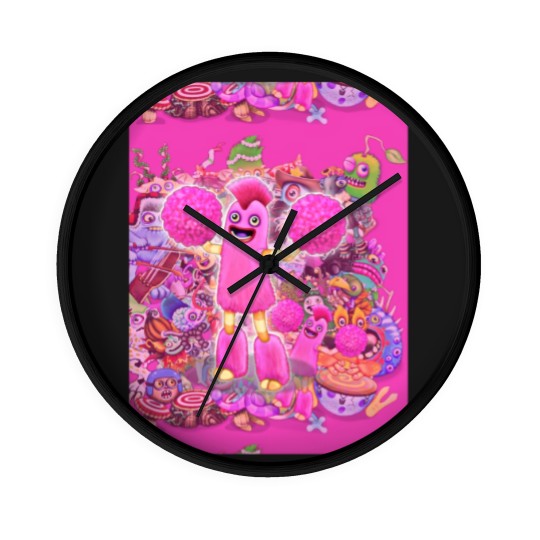Discover My Singing Monsters characters Pompom Graphic Wall Clocks