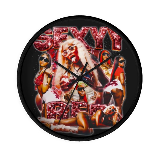 Discover Sexyy Red Singer Wall Clocks, Sexyy Red Bootleg Wall Clocks, Retro Sexyy Red Wall Clocks For Fan