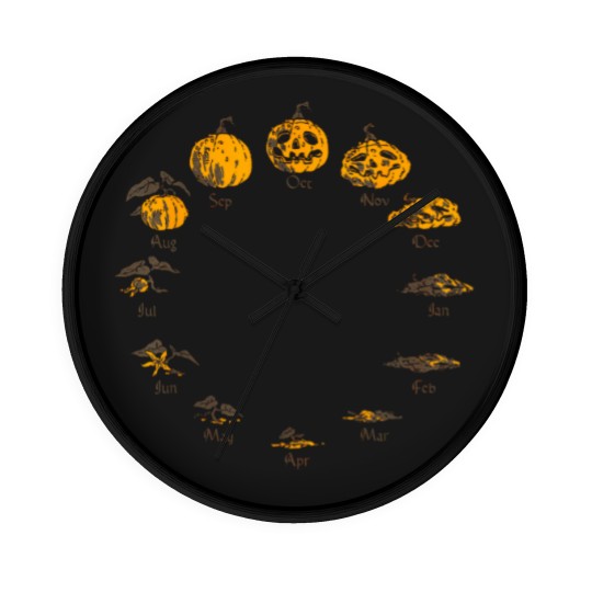 Discover pumpkin life cycle for thanksgiving halloween costume t Wall Clocks