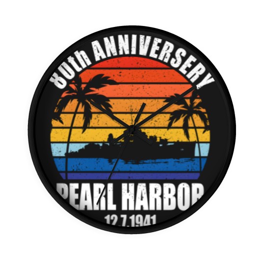 Discover Pearl Harbor Anniversary Sunset Wall Clocks