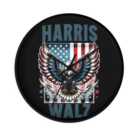 Discover Harris Walz Wall Clocks, Kamala Harris Walz 2024 Wall Clocks, Madam President Wall Clocks