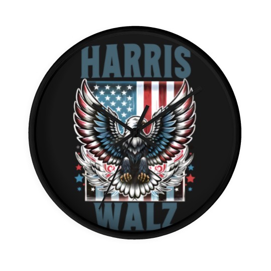 Discover Harris Walz Wall Clocks, Kamala Harris Walz 2024 Wall Clocks, Madam President Wall Clocks