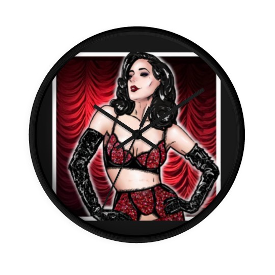Discover Celebrating the icons - Dita Von Teese (red version) Wall Clocks