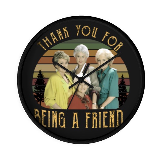 Discover The Stay Golden Thank You For Being A Friend 80s Vintage Sunset Wall Clocks