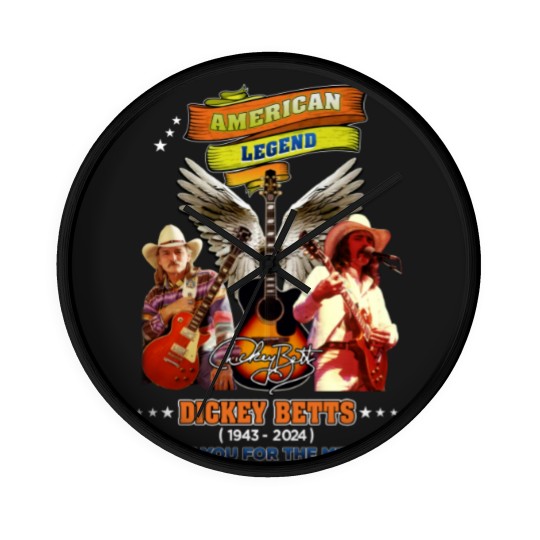 Discover American Legend Dickey Betts Wall Clocks, Dickey Betts 1943-2024 Wall Clocks
