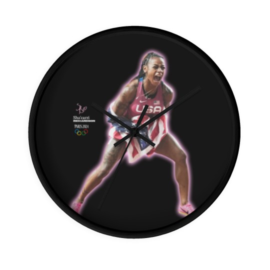 Discover Vtg inspired Sha'Carri Richardson 2024 Paris Olympics Wall Clocks Wall Clocks
