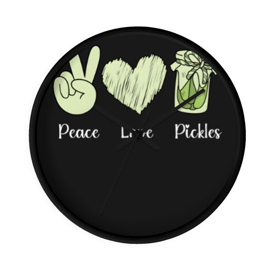 Discover Funny Pickle Wall Clocks, Peace Love Pickles Wall Clocks