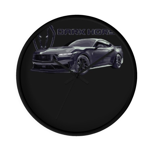 Discover dark horse Mustang GT 5.0L V8 coyote engine Perf Wall Clocks