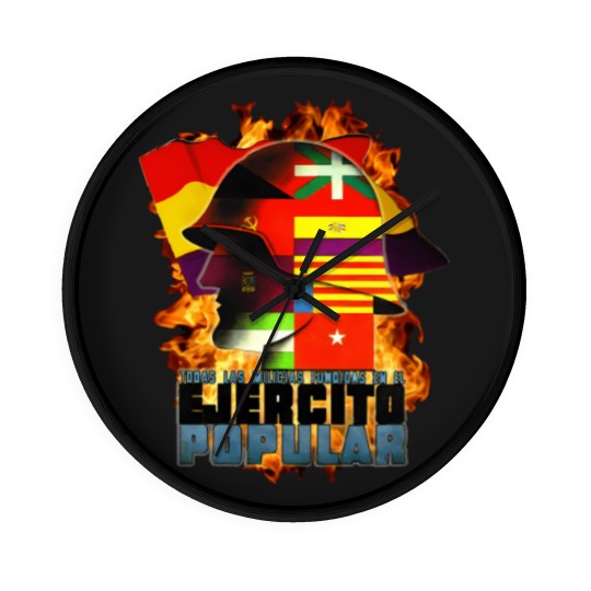 Discover Brigadas Internacionales No Pasaran Spanish Civil warr Red Star Raised Fist Revolution 3836 Wall Clocks
