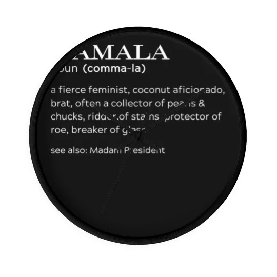 Discover Kamala Harris 2024 Election Wall Clocks - Coconut Tree Wall Clocks - Kamala Rally
