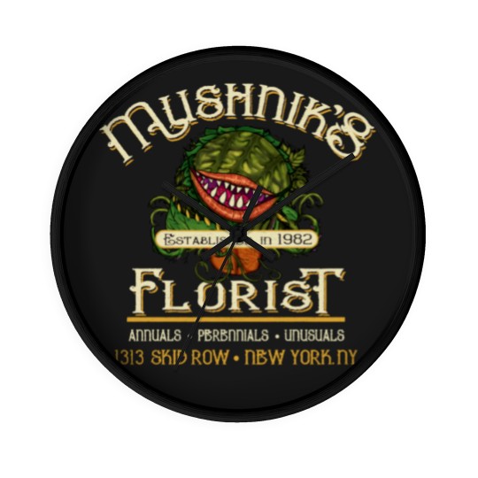 Discover Mushnik's Florist Seymour Worn Wall Clocks