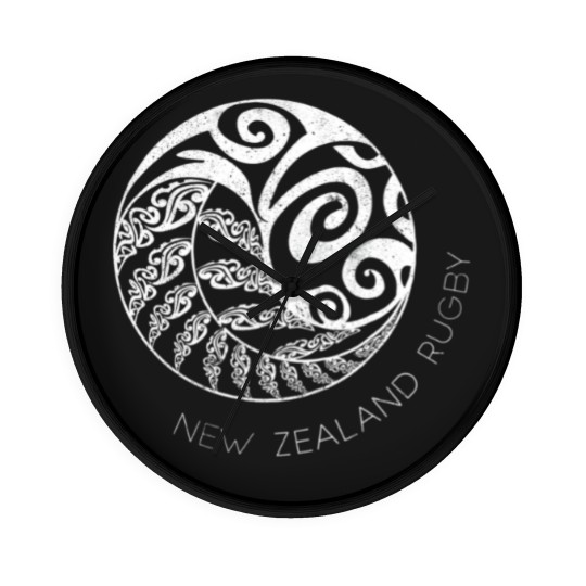 Discover New Zealand Rugby T Maori Inspired Kiwi Silver Fern Wall Clocks