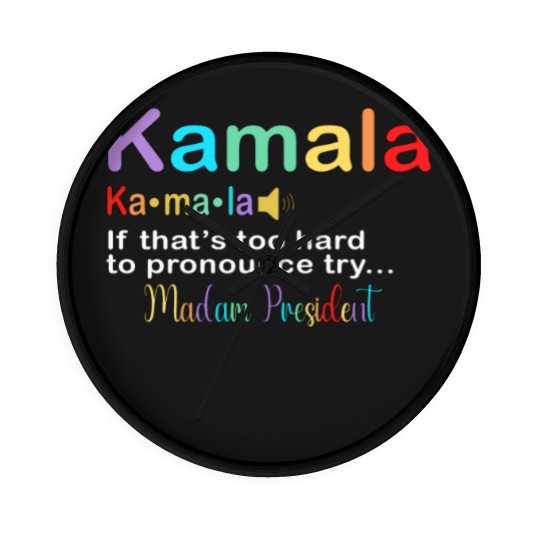 Discover Kamala Definition Wall Clocks, Kamala Harris Wall Clocks, Kamala For The People