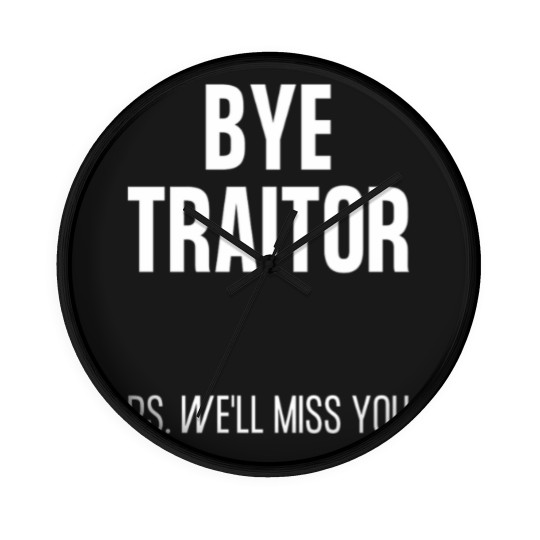 Discover BYE TRAITOR Funny New Job Coworker Leaving Good Luck Congrats Banter Office Jokes Wall Clocks