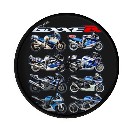 Discover gixxer, evolution, gsxr, road racing, motorcycle, motorbike, bike t Wall Clocks
