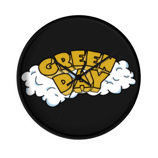Discover greenday flag, greenday greatest , greenday insomniac, greenday idiot american, greenday best basket,  greenday autograph, greenday box set , greenday bullet in a bible, greenday bracelet, greenday basket case, greenday rock band Wall Clocks
