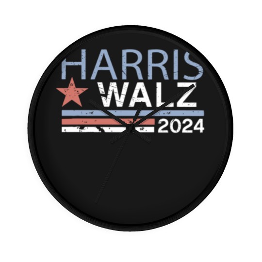 Discover Harris Walz Wall Clocks, Harris Walz 2024, Kamala Harris for President