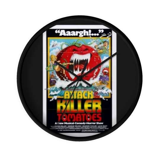 Discover Attack of the Killer Tomatoes 1978 Movie Poster Wall Clocks