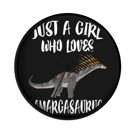 Discover Just A Girl Who Loves Amargasaurus Dinosaur Wall Clocks