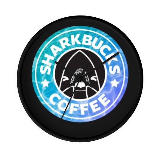 Discover Sharkbucks Logo [Water] Wall Clocks