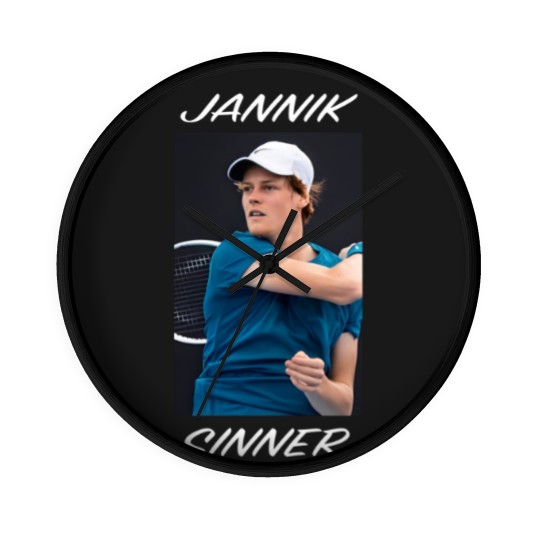 Discover JANNIK SINNER TENNIS Cottonrulz Oversize White Wall Clocks