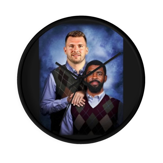 Discover Luka Doncic Kyrie Irvin Funny Wall Clocks, Luka Doncic Wall Clocks
