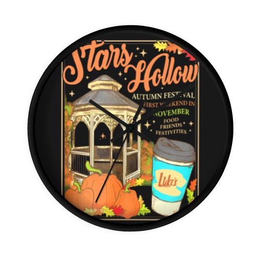 Discover Stars Hollow Connecticut  Color Wall Clocks, 1779 Wall Clocks, Gilmore Girls Wall Clocks, Autumn Wall Clocks, Lukes Diner Wall Clocks, Gilmore Girls Wall Clocks