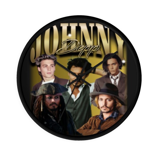 Discover Maglietta Johnny Depp retr, Johnny Depp pirata Wall Clocks