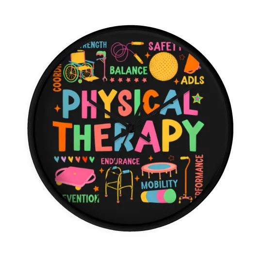 Discover Physical Therapy Wall Clocks, Physical Therapist Wall Clocks, Doctor Physical Therapist Wall Clocks