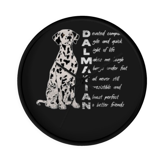 Discover Dalmatian Pet Meaning Dalmatian Mom Dalmatian Dad Distressed Wall Clocks