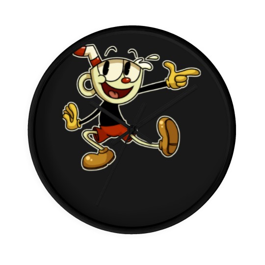 Discover Cuphead , cuphead, cuphead and mugman, cuphead game, cagney carnation, cuphead cagney carnati Essent Wall Clocks