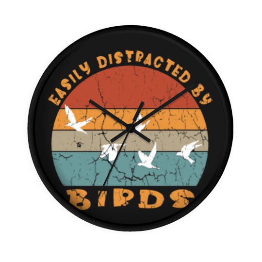 Discover .Easily Distracted By Birds, Birds Art, Birds Lover, Birds Gift, Birds Flying, Bird Mama, Wall Clocks