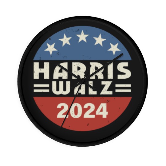 Discover Harris Walz Wall Clocks, Kamala Harris Tim Walz President VP 2024 Wall Clocks, Tim Walz