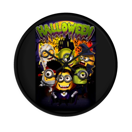 Discover Unisex Halloween Minions Jersey Short Sleeve Wall Clocks