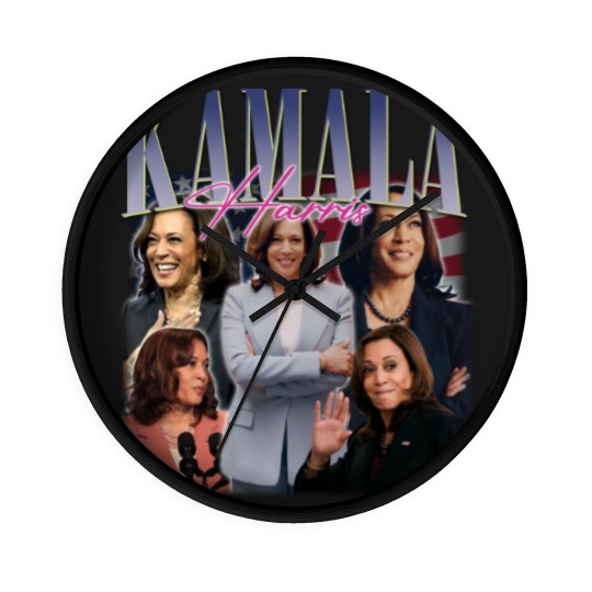 Discover KAMALA HARRIS Wall Clocks | Kamala Harris Homage Wall Clocks