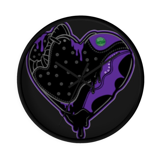 Discover Heart Jordan 13 Graphic To Match Jordan 13 Court Purple Wall Clocks