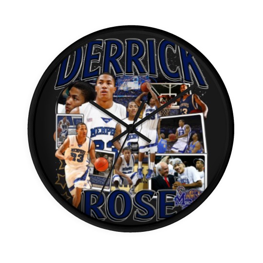 Discover Derrick Rose Wall Clocks - Derrick Rose - Retro American Basketball Wall Clocks