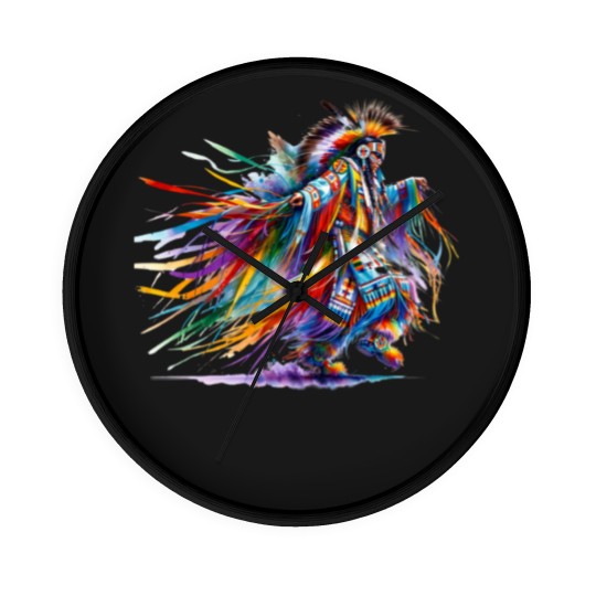 Discover Native American Grass Dancer Wall Clocks