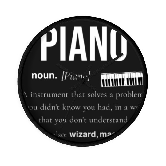 Discover Piano Piano Music Gift Wings Digital Piano Wall Clocks