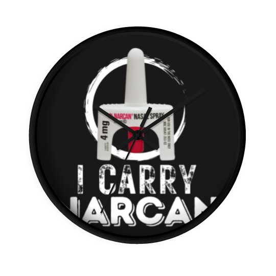 Discover I carry narcan Wall Clocks