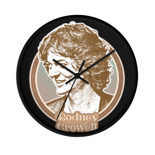 Discover Rodney Crowell //// Retro Fan Art Design - Rodney Crowell - Wall Clocks