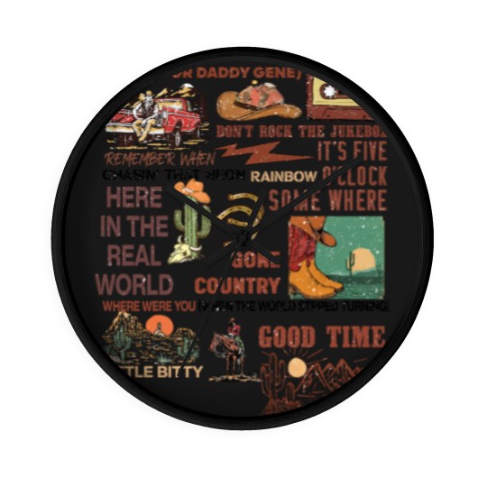 Discover Alan Jackson Retro Country Music Wall Clocks Western Concert Wall Clocks Music Lover Gift