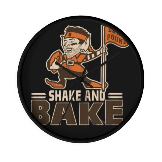 Discover Shake and Bake - Baker Mayfield - Flag Plant - Clevel nd Browns Inspired Wall Clocks