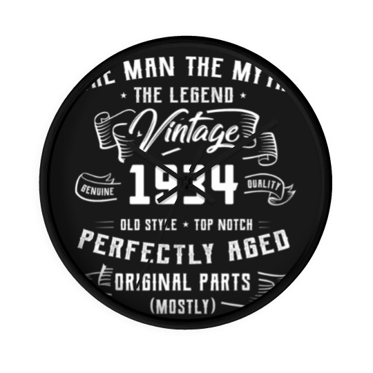 Discover Man Myth Legend 1934 89th Birthday Wall Clocks For 89 Years Old Wall Clocks